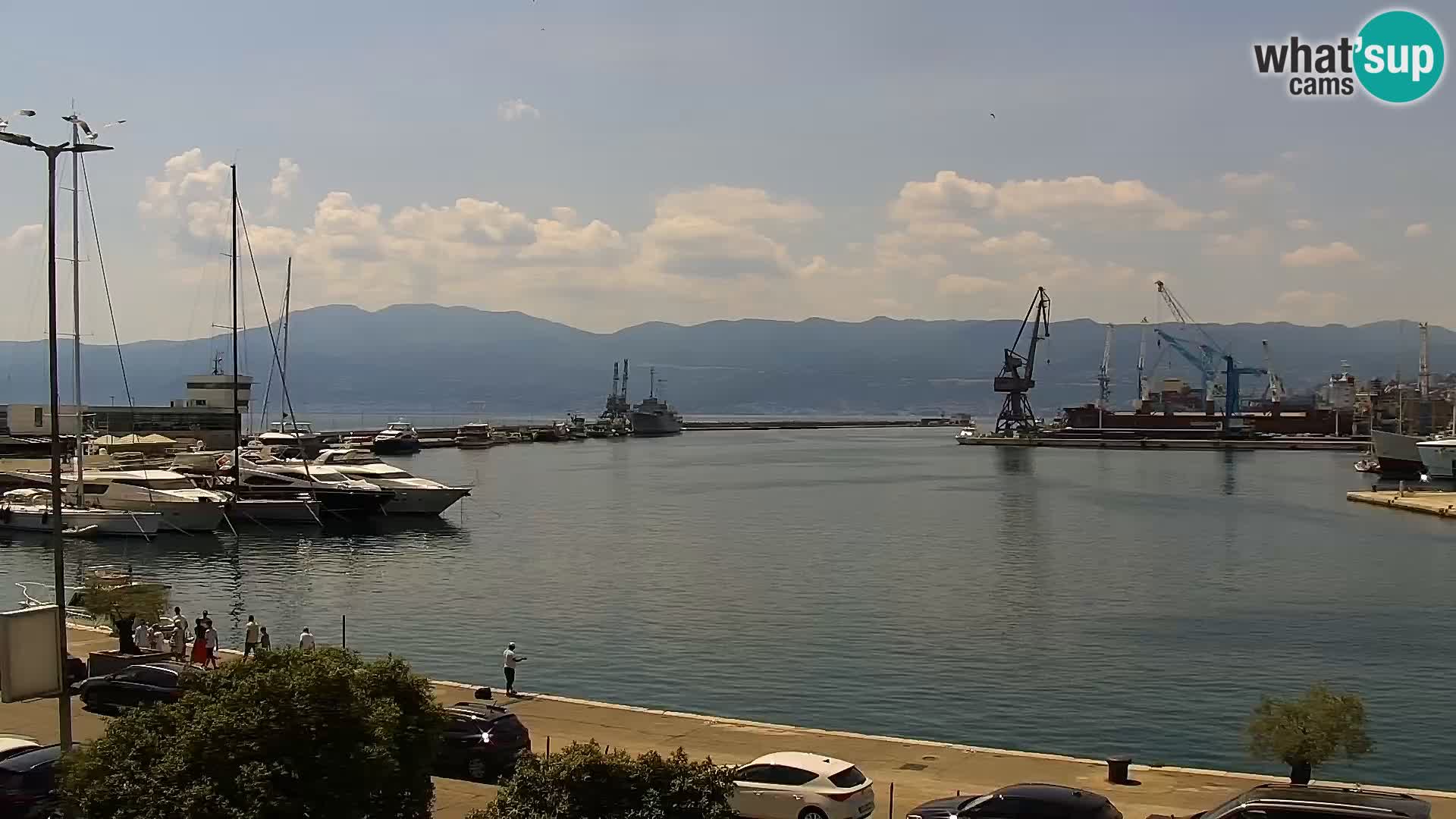 Riva in Marina v Reki – Spletna kamera v živo Hrvaška
