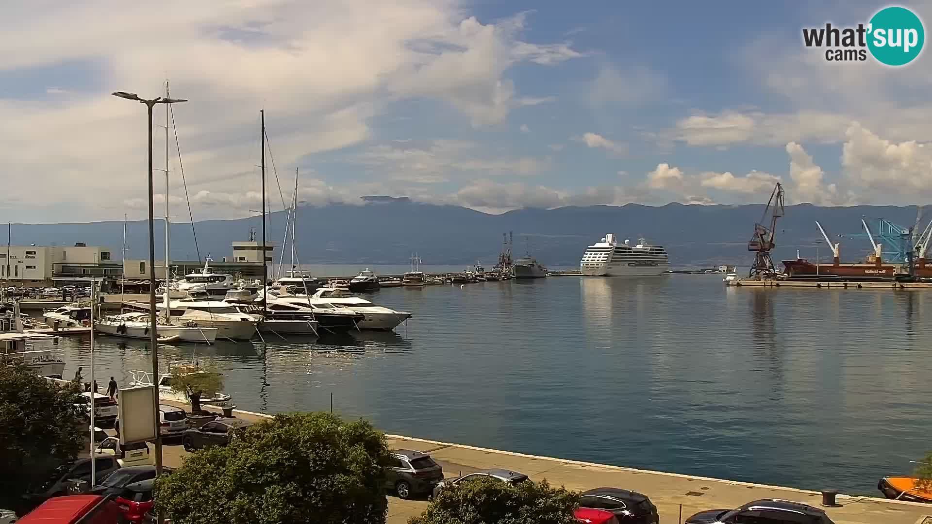 Die Riva und Marina in Rijeka – Live Webcam Kroatien