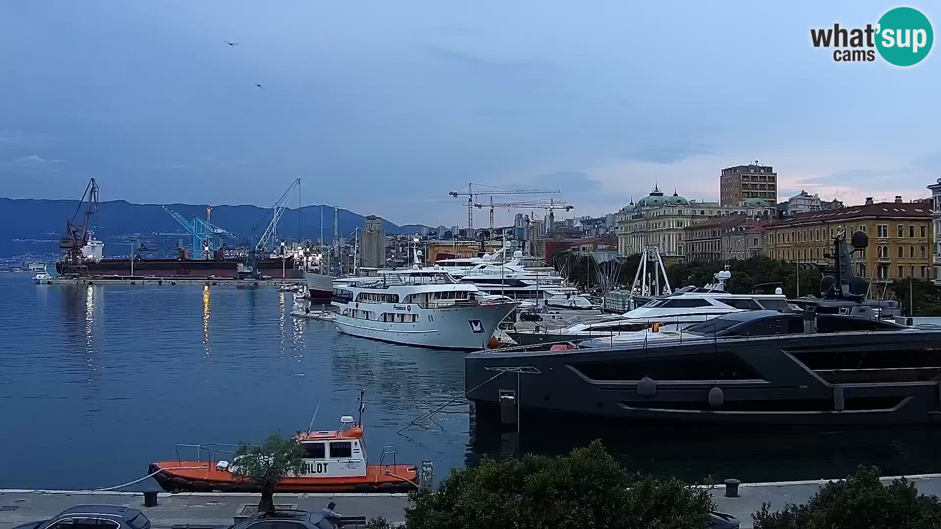 Riva i Marina u Rijeci – Web kamera uživo u Hrvatskoj