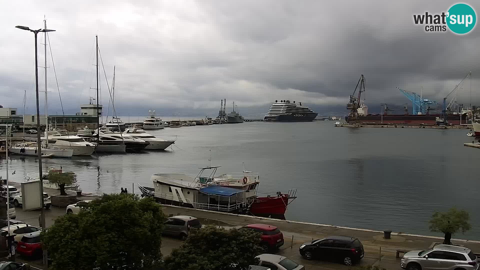 La Riva y Marina en Rijeka – Webcam en vivo Croacia