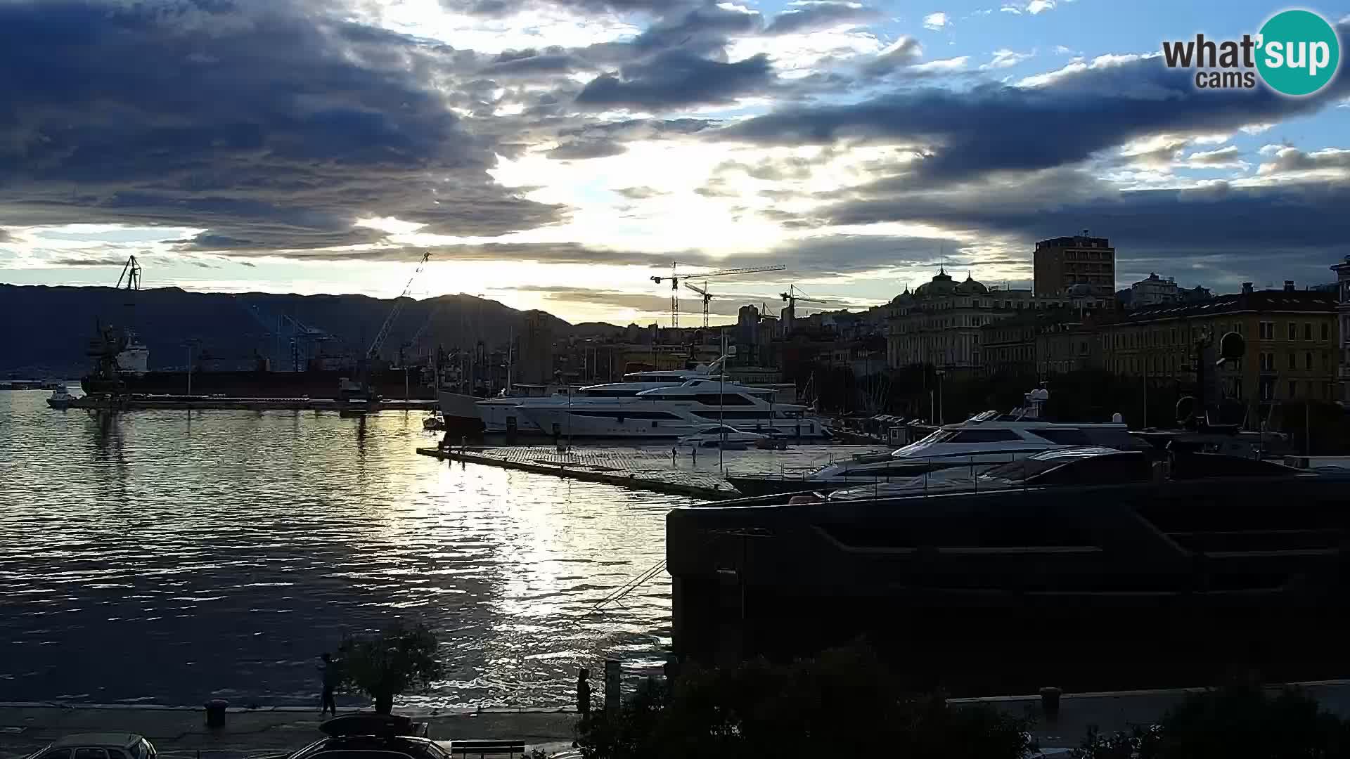 Die Riva und Marina in Rijeka – Live Webcam Kroatien