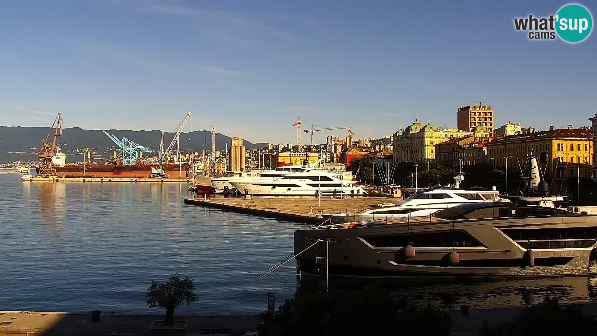 Die Riva und Marina in Rijeka – Live Webcam Kroatien