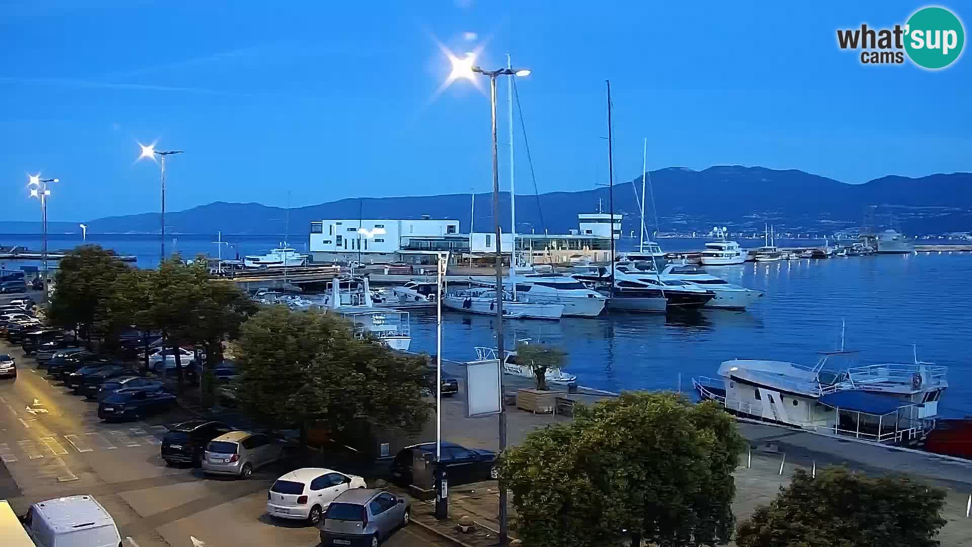 La Riva et Marina à Rijeka – Live Webcam Croatie