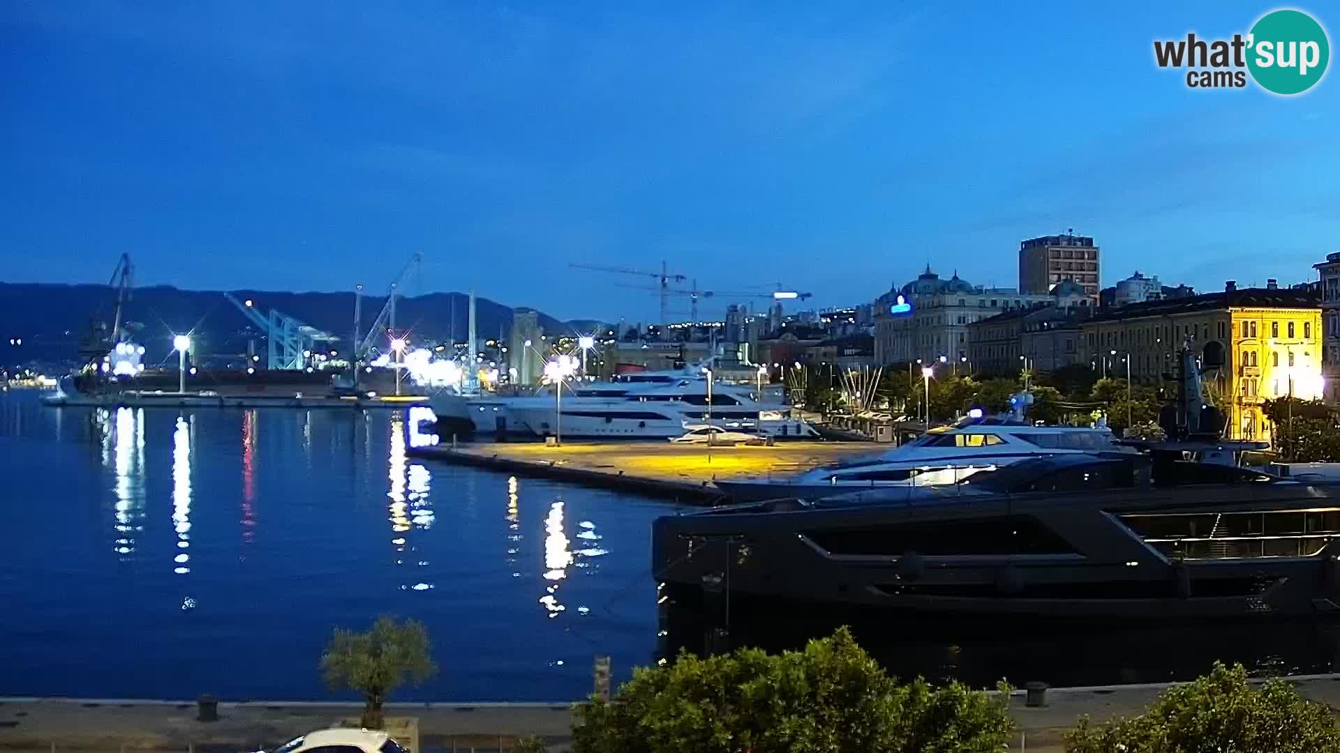 Die Riva und Marina in Rijeka – Live Webcam Kroatien