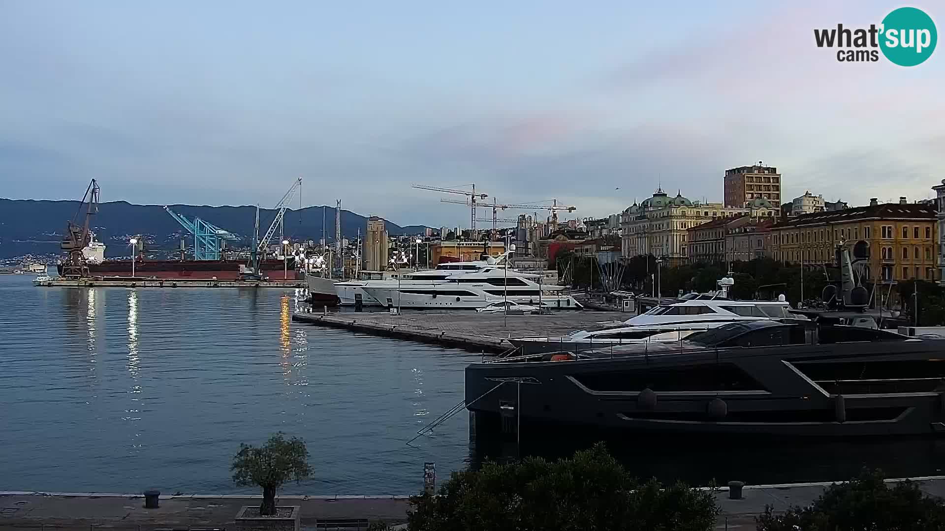 The Riva and Marina in Rijeka  – Live Webcam Croatia
