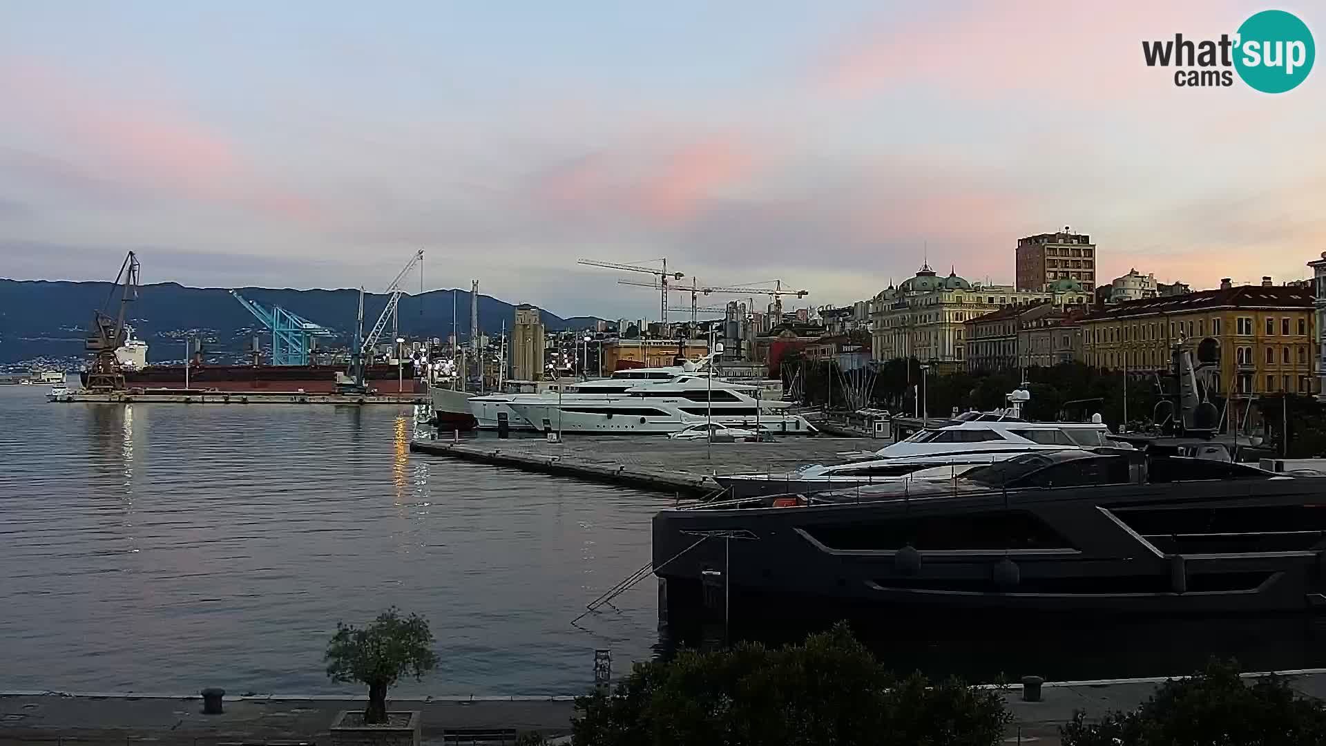 Die Riva und Marina in Rijeka – Live Webcam Kroatien