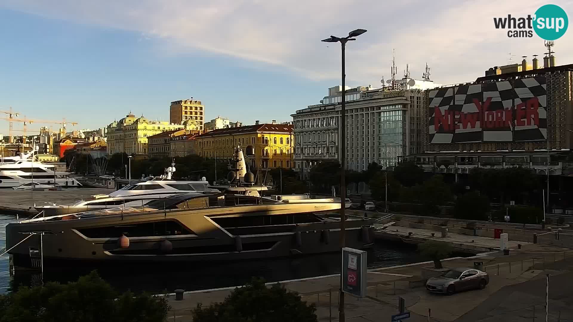 La Riva et Marina à Rijeka – Live Webcam Croatie