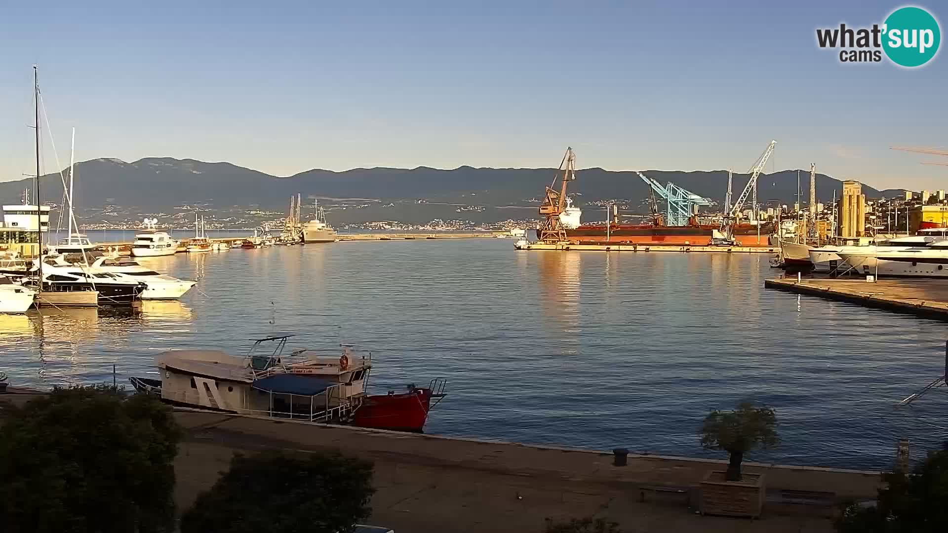 La Riva et Marina à Rijeka – Live Webcam Croatie