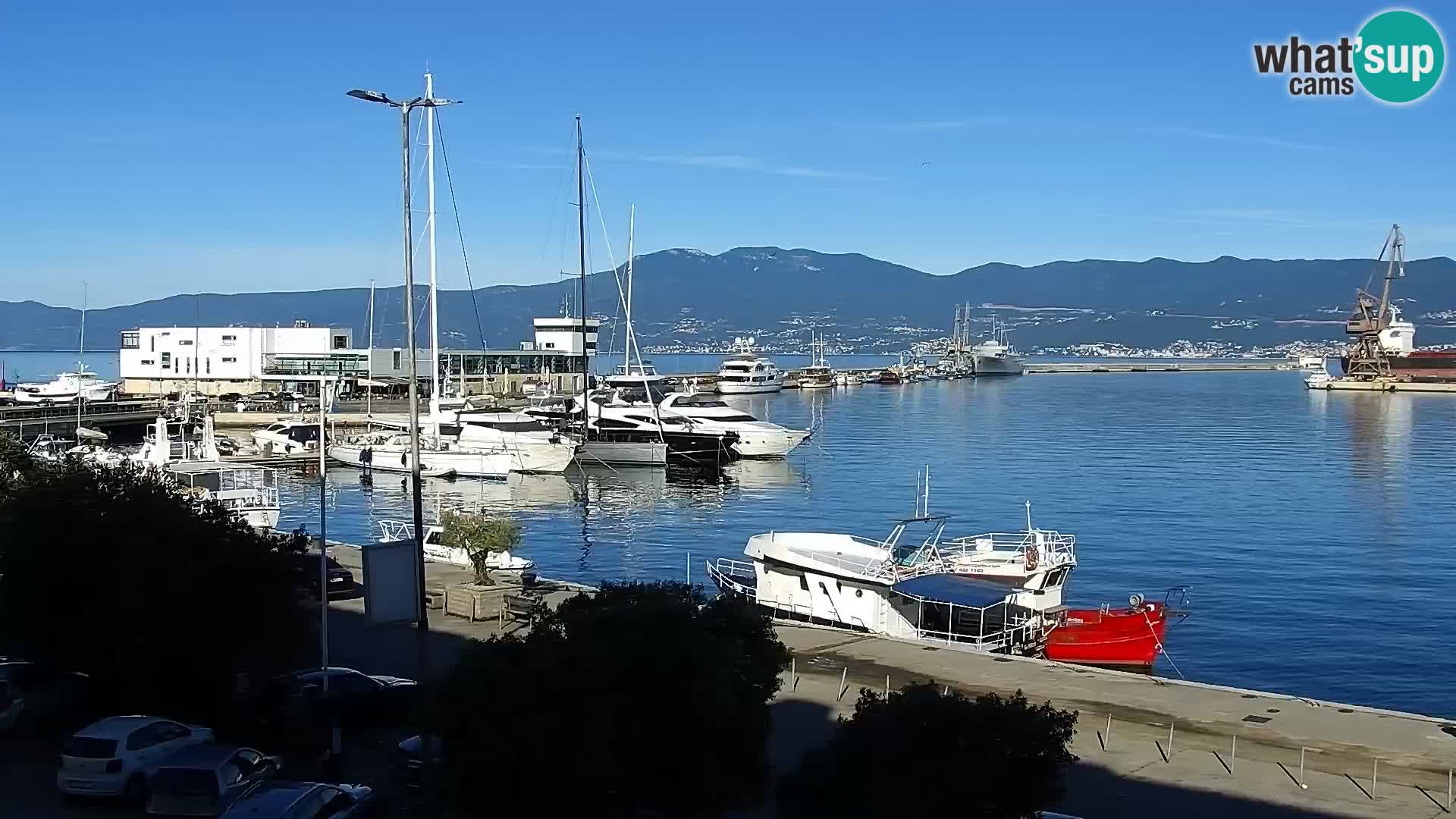La Riva et Marina à Rijeka – Live Webcam Croatie
