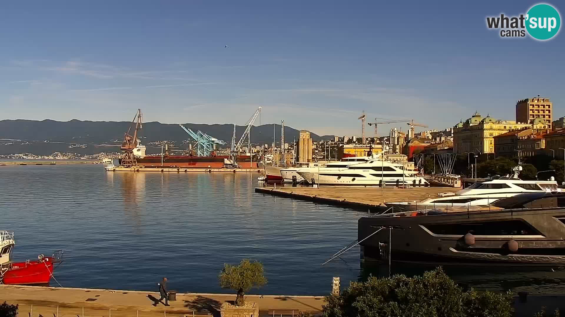 Die Riva und Marina in Rijeka – Live Webcam Kroatien