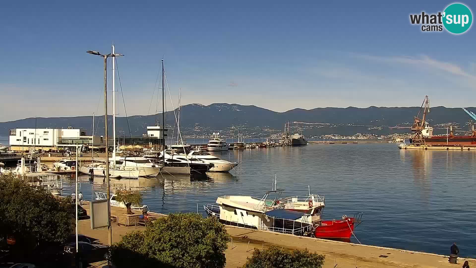 La Riva y Marina en Rijeka – Webcam en vivo Croacia