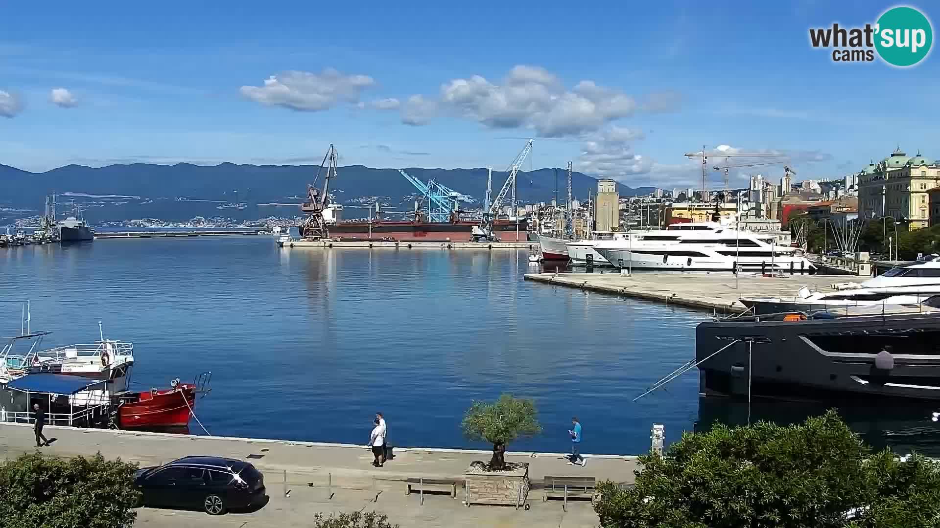 La Riva et Marina à Rijeka – Live Webcam Croatie