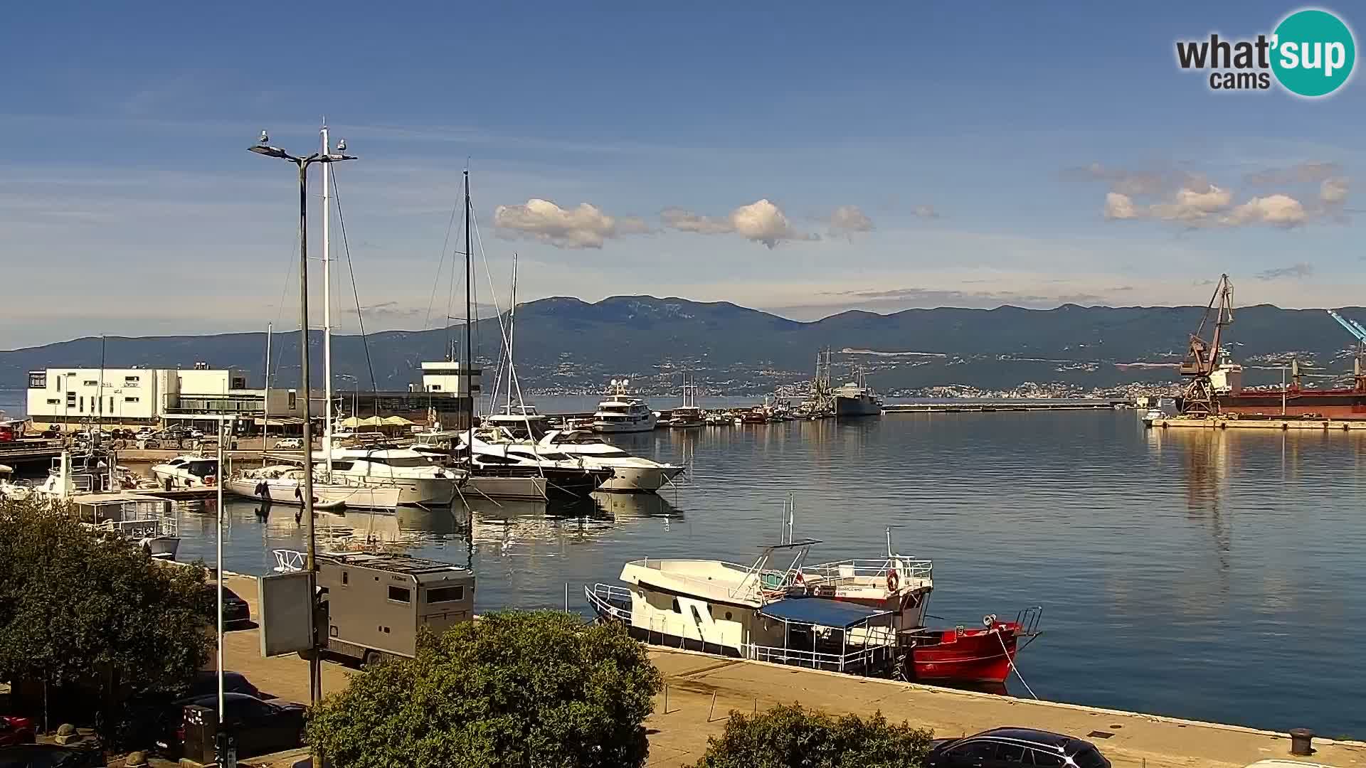 Die Riva und Marina in Rijeka – Live Webcam Kroatien