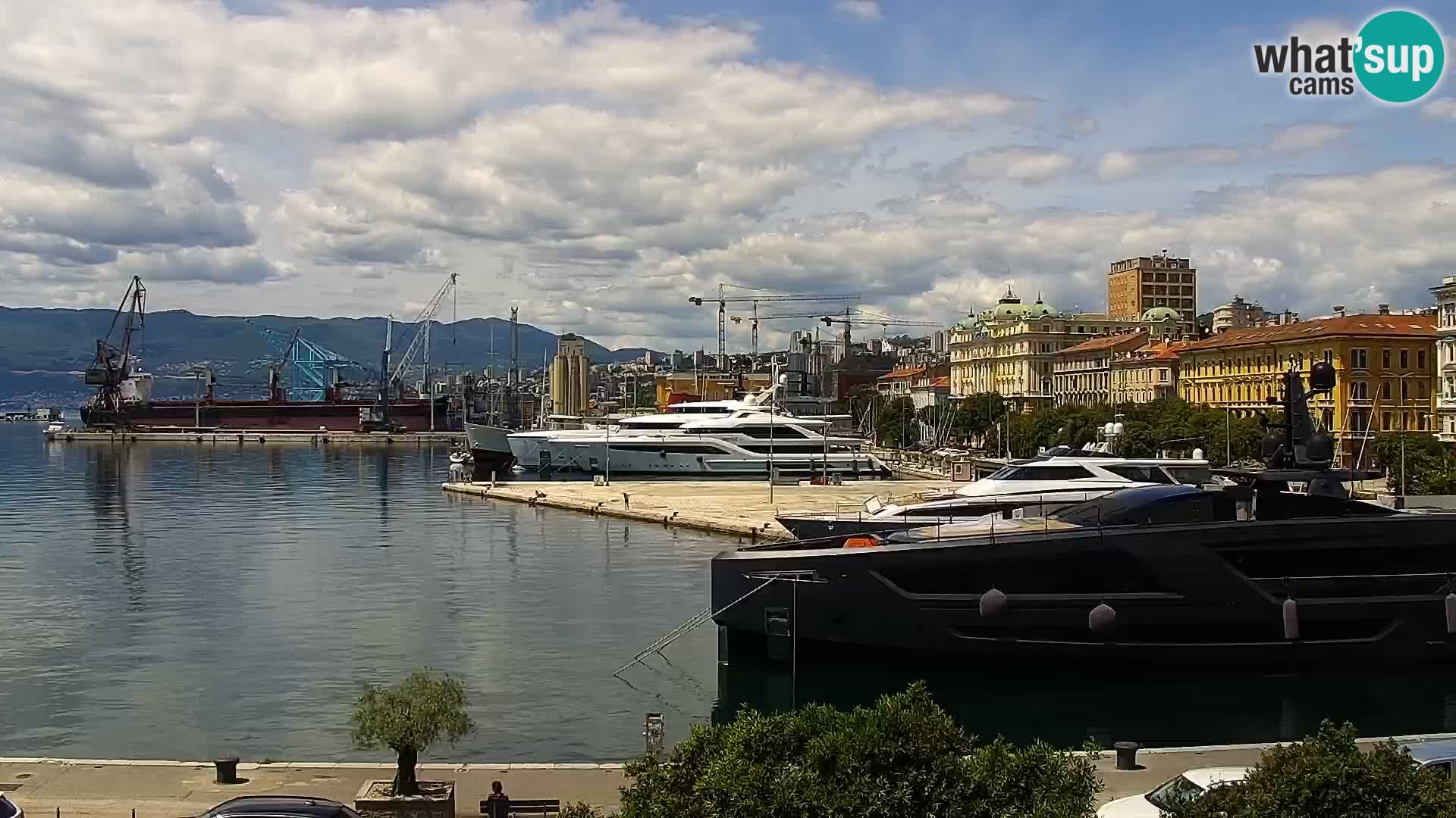 The Riva and Marina in Rijeka  – Live Webcam Croatia