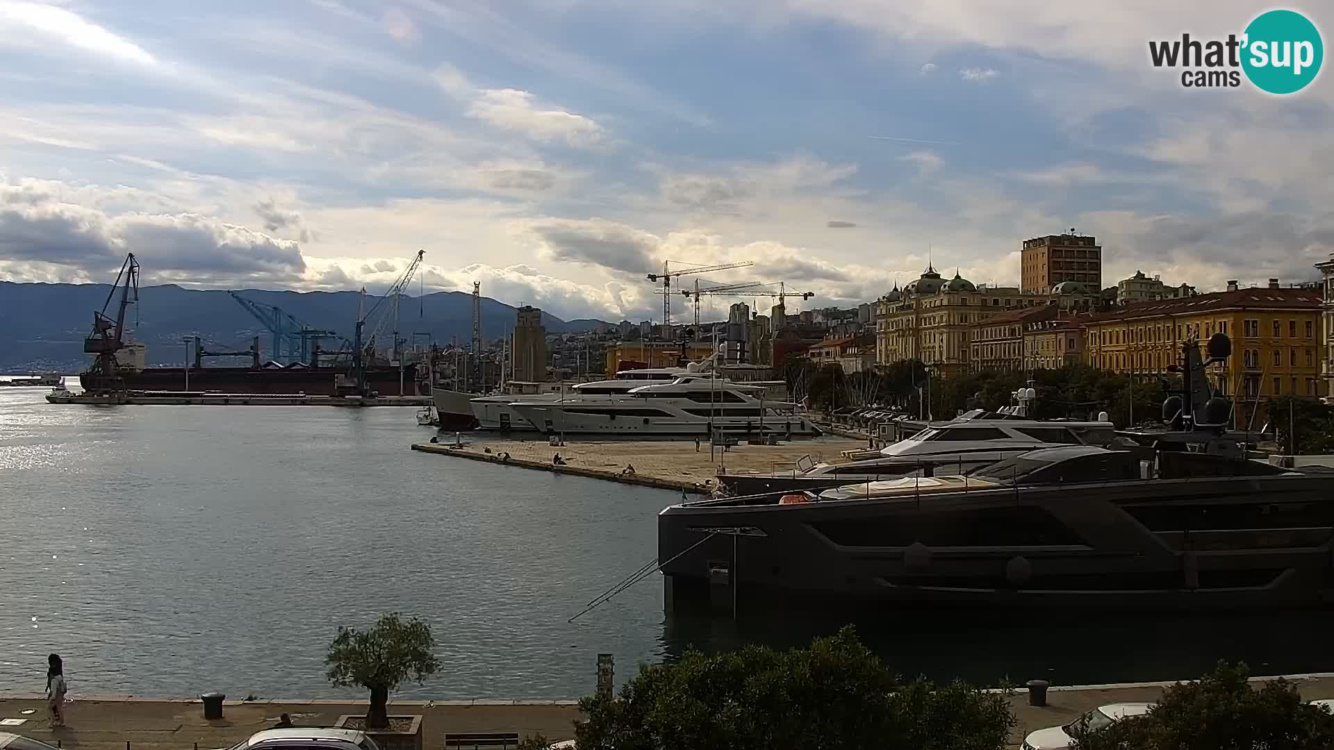 Die Riva und Marina in Rijeka – Live Webcam Kroatien