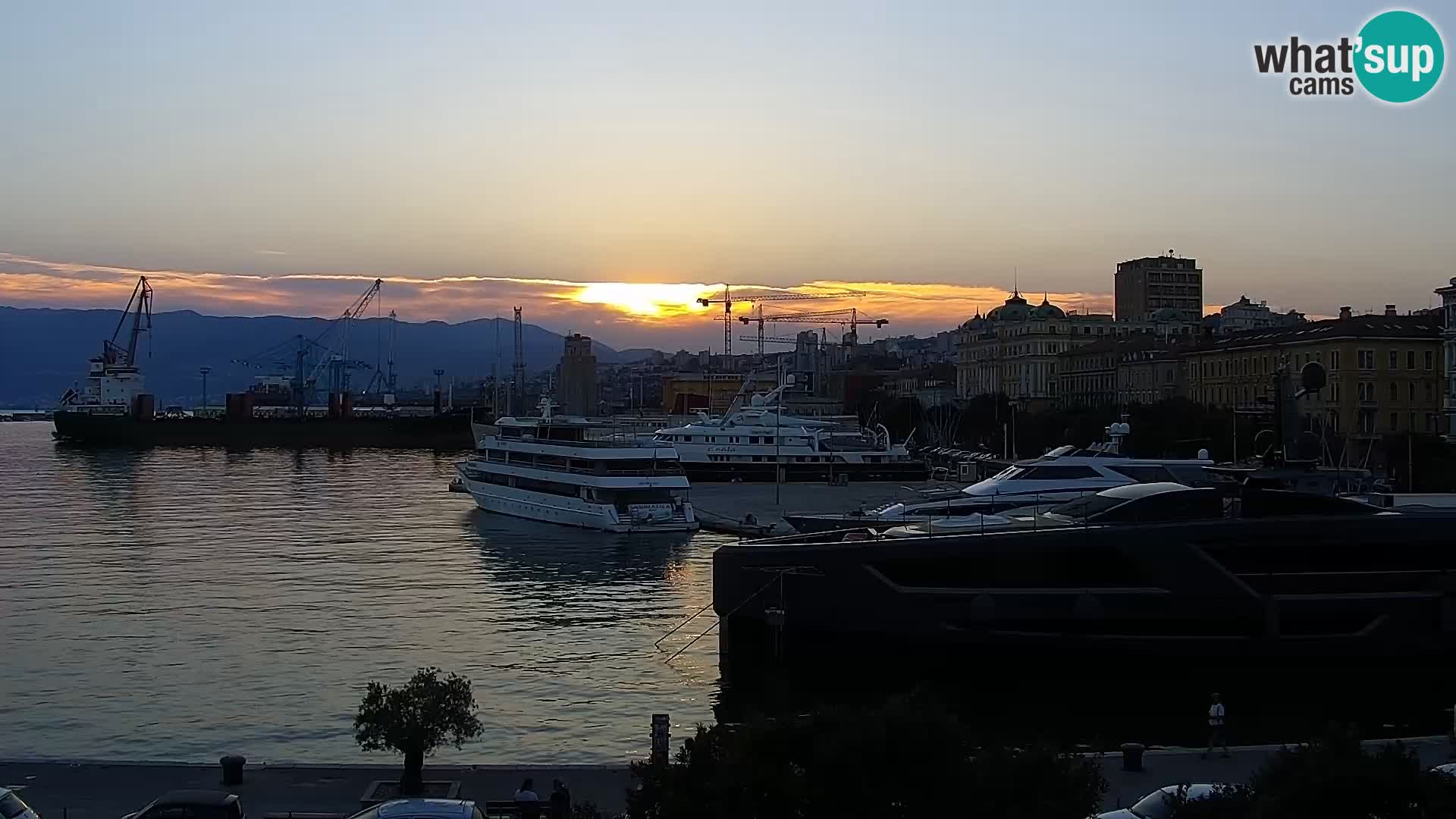 Die Riva und Marina in Rijeka – Live Webcam Kroatien