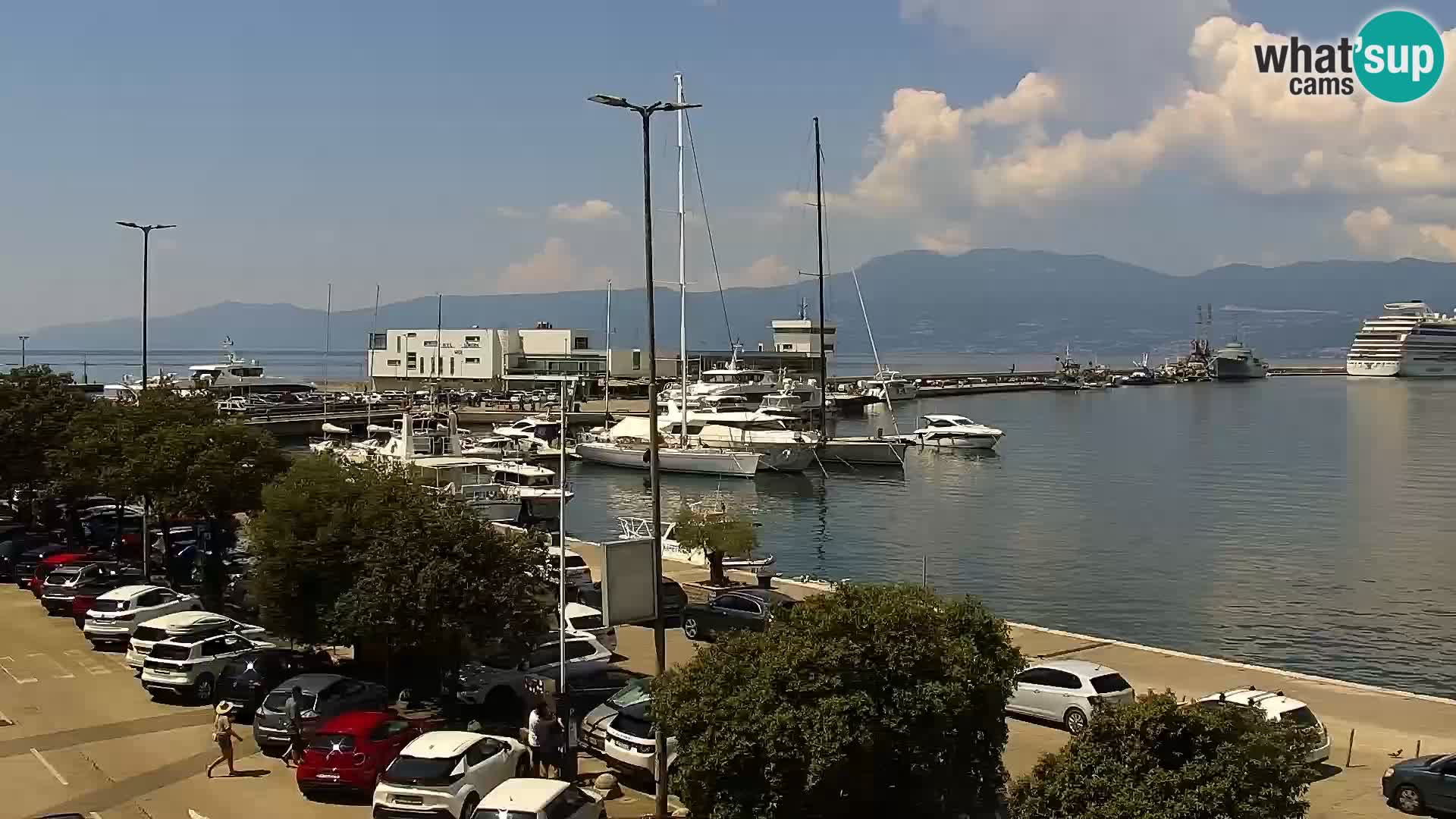 Riva in Marina v Reki – Spletna kamera v živo Hrvaška