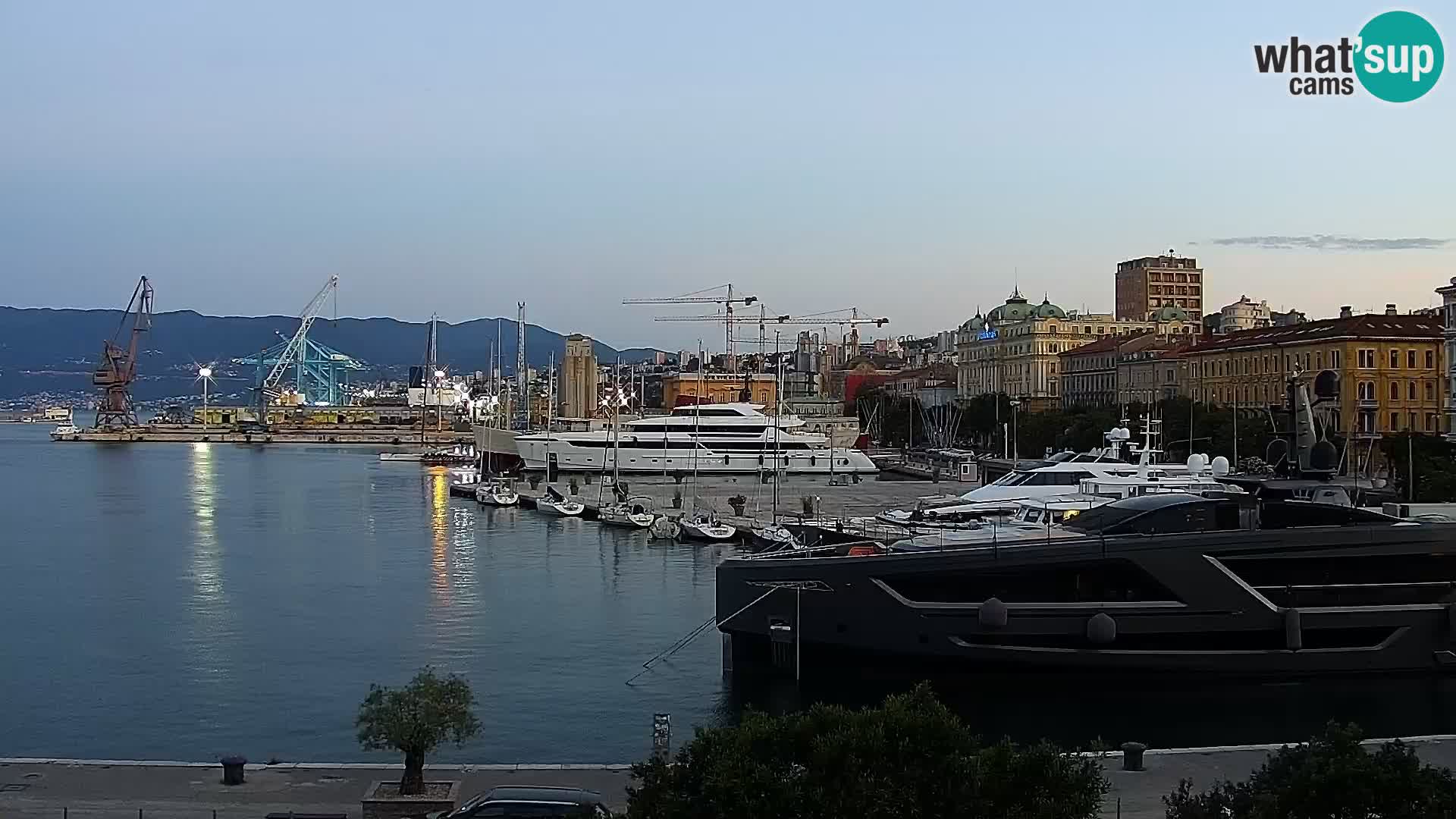 The Riva and Marina in Rijeka – Live Webcam Croatia
