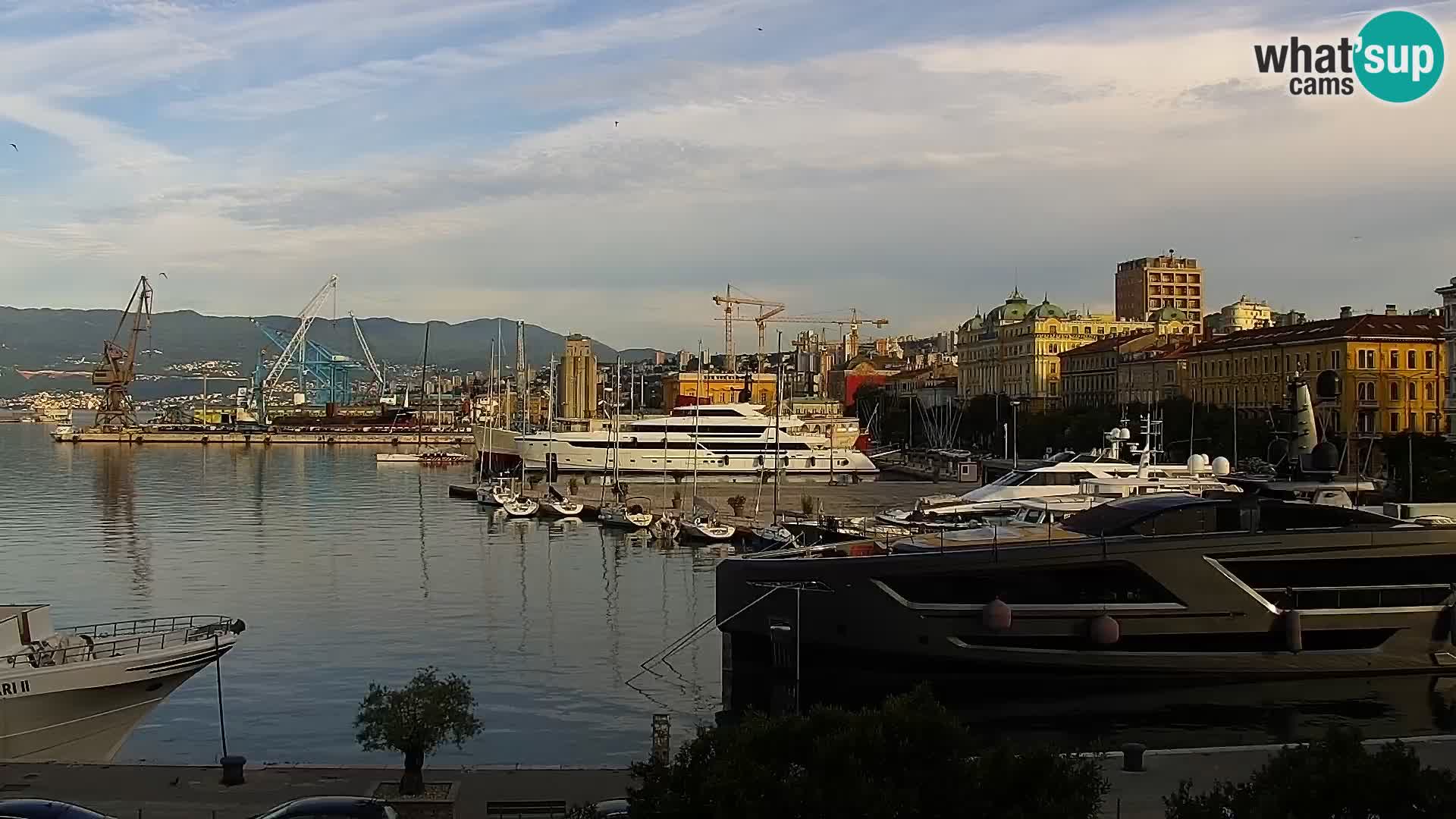 Riva in Marina v Reki – Spletna kamera v živo Hrvaška