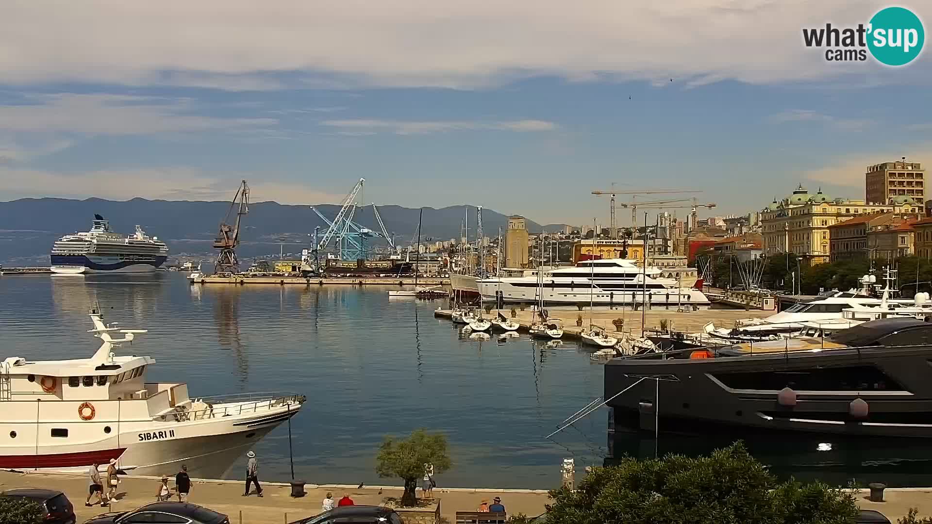 La Riva e la Marina a Rijeka (Fiume) – Live Webcam Croazia