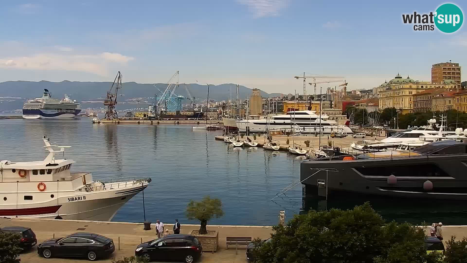 La Riva e la Marina a Rijeka (Fiume) – Live Webcam Croazia