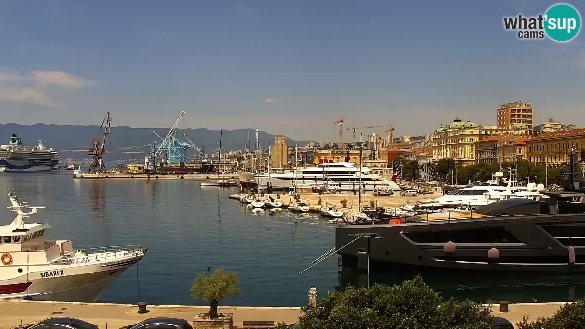 La Riva e la Marina a Rijeka (Fiume) – Live Webcam Croazia