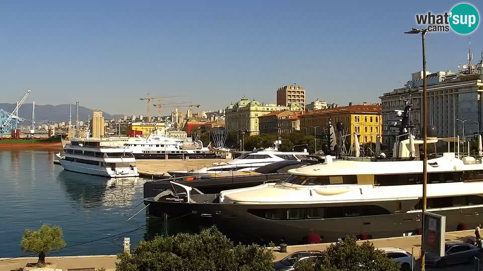 The Riva and Marina in Rijeka  – Live Webcam Croatia