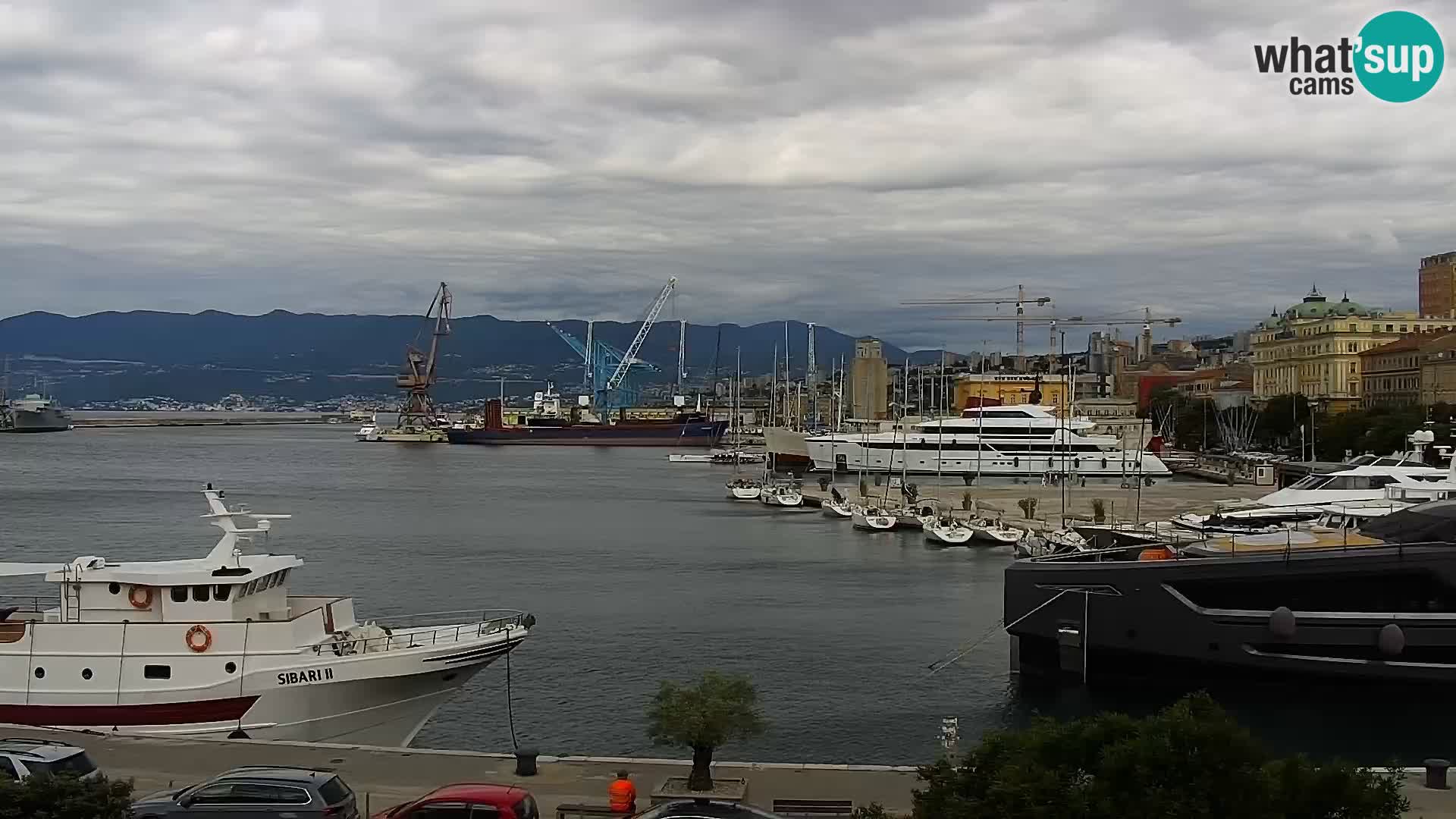 La Riva et Marina à Rijeka – Live Webcam Croatie