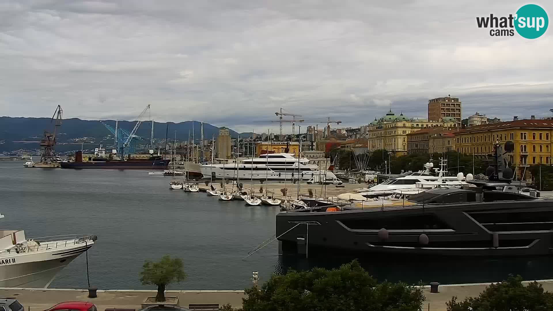 La Riva y Marina en Rijeka – Webcam en vivo Croacia