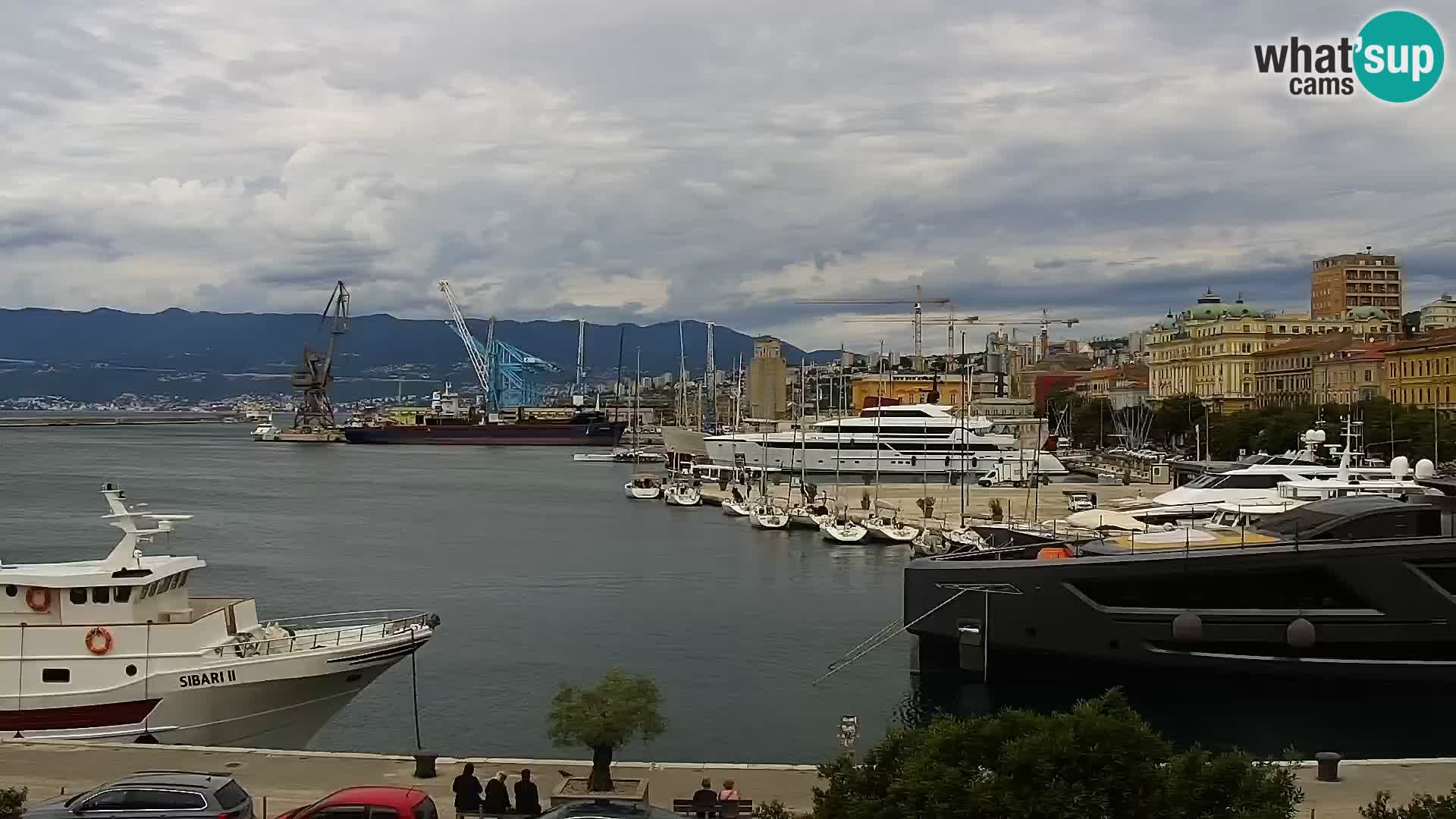 Die Riva und Marina in Rijeka – Live Webcam Kroatien