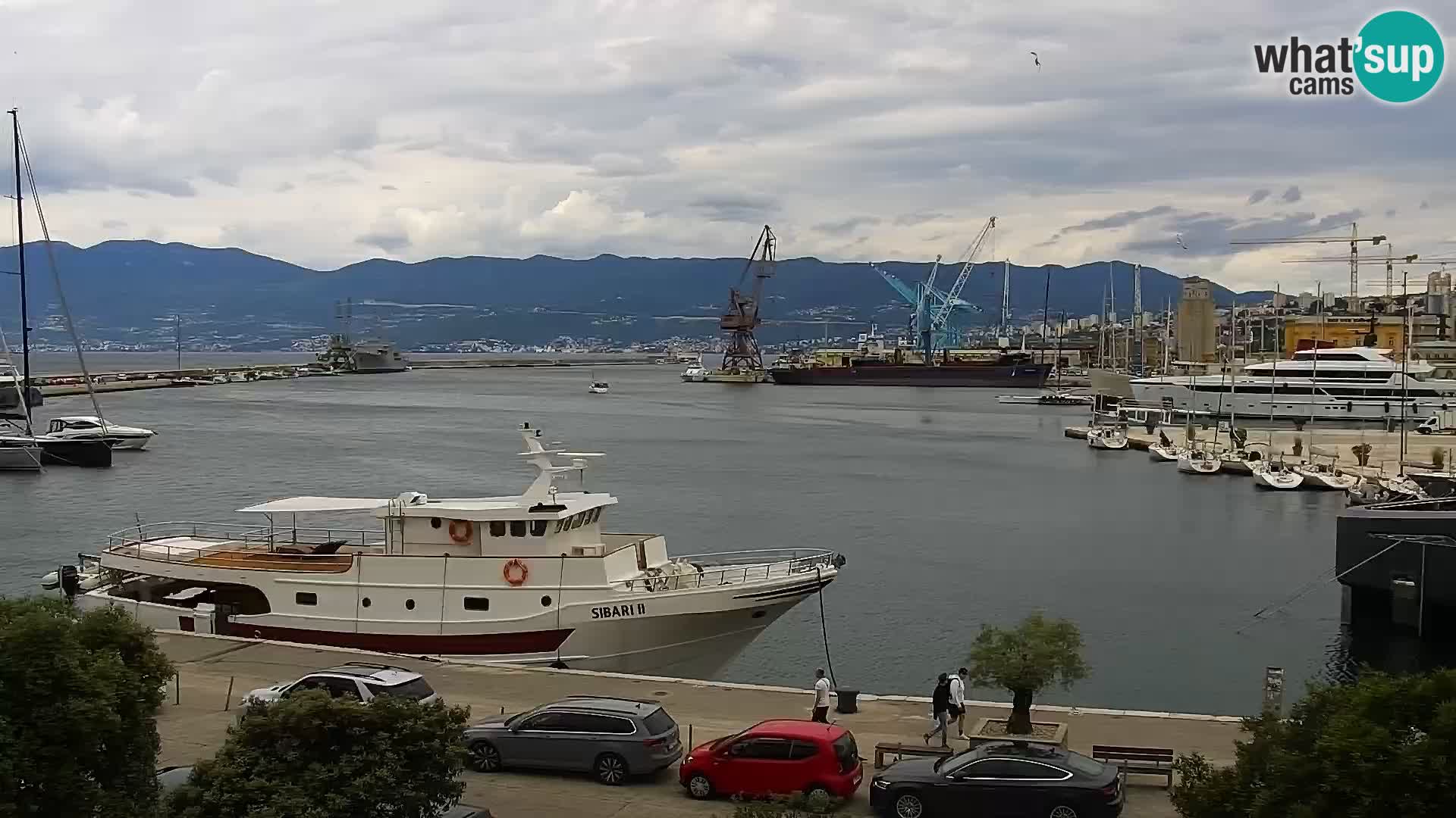 La Riva y Marina en Rijeka – Webcam en vivo Croacia