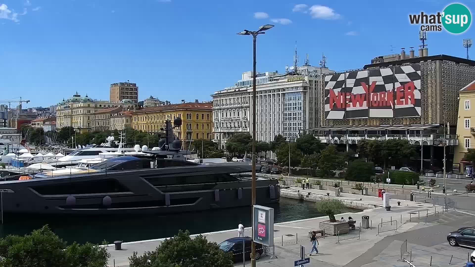 La Riva y Marina en Rijeka – Webcam en vivo Croacia