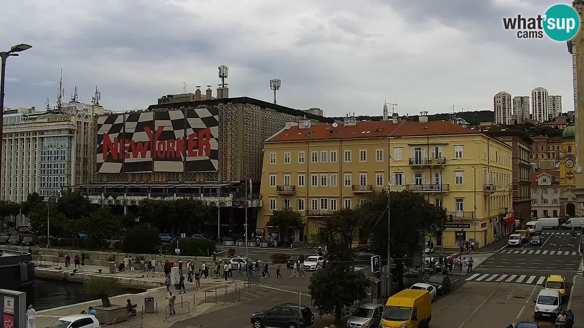 The Riva and Marina in Rijeka  – Live Webcam Croatia