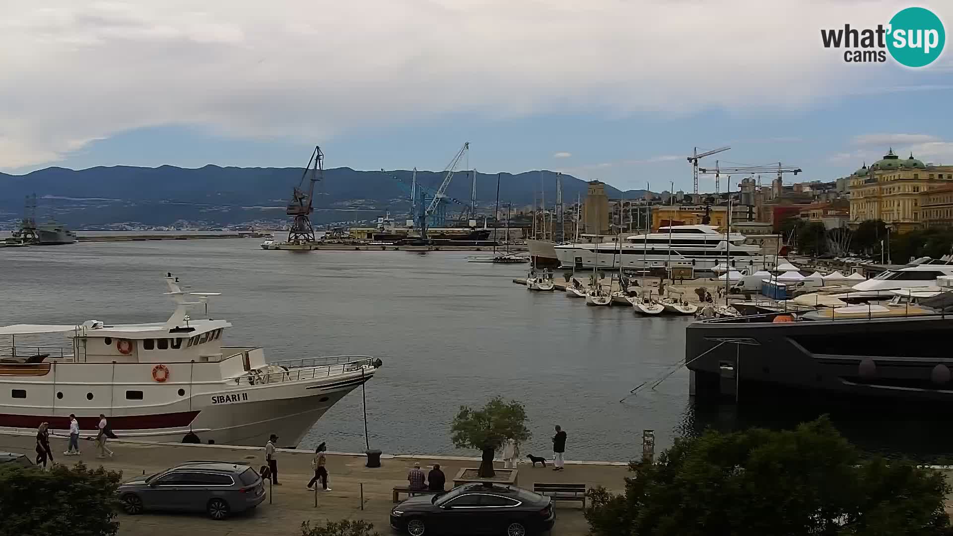 The Riva and Marina in Rijeka  – Live Webcam Croatia