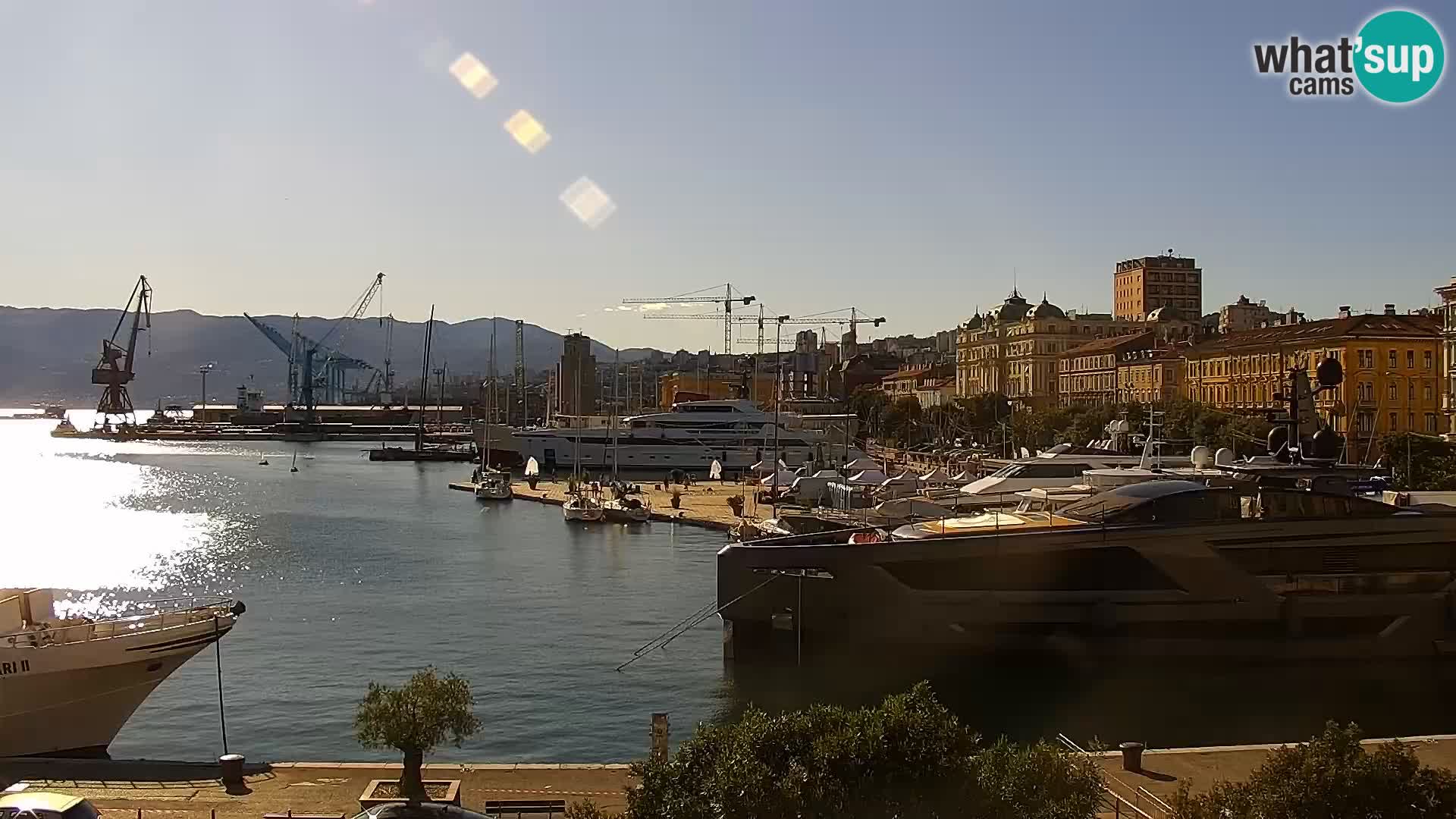 The Riva and Marina in Rijeka  – Live Webcam Croatia