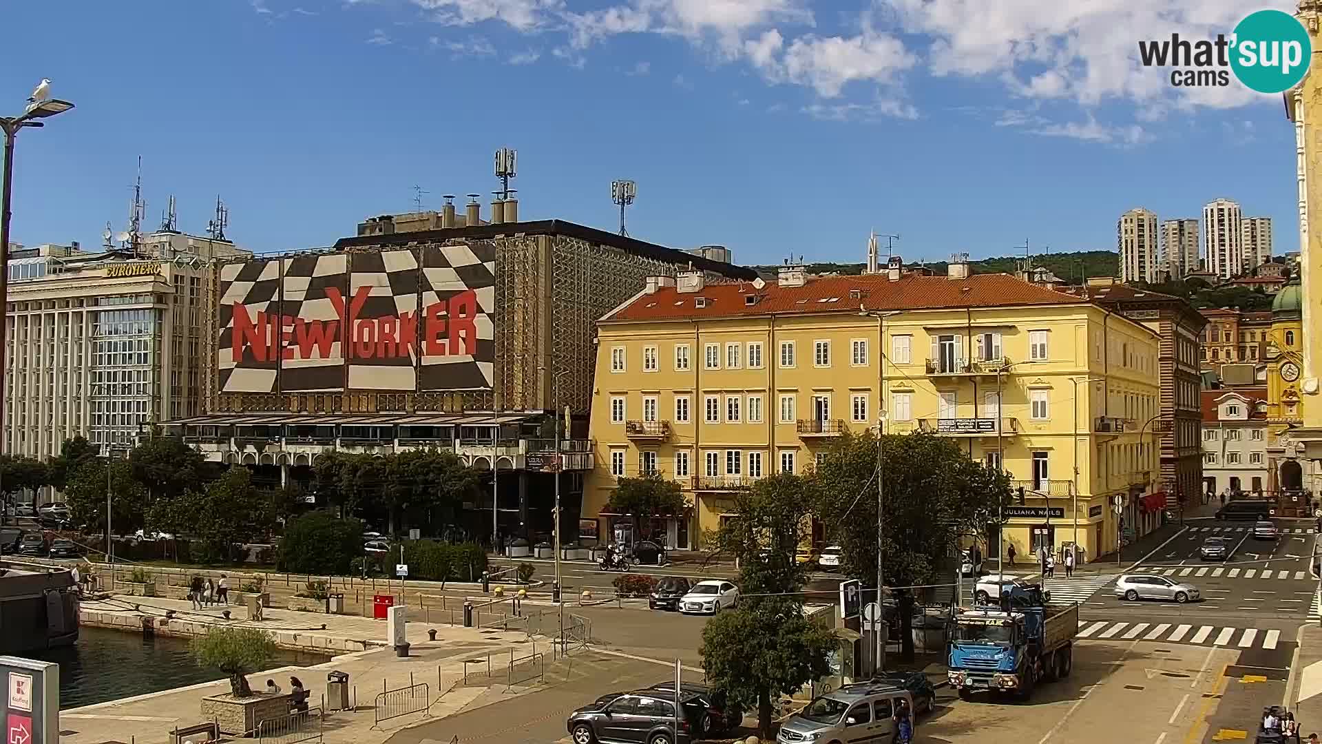 Die Riva und Marina in Rijeka – Live Webcam Kroatien