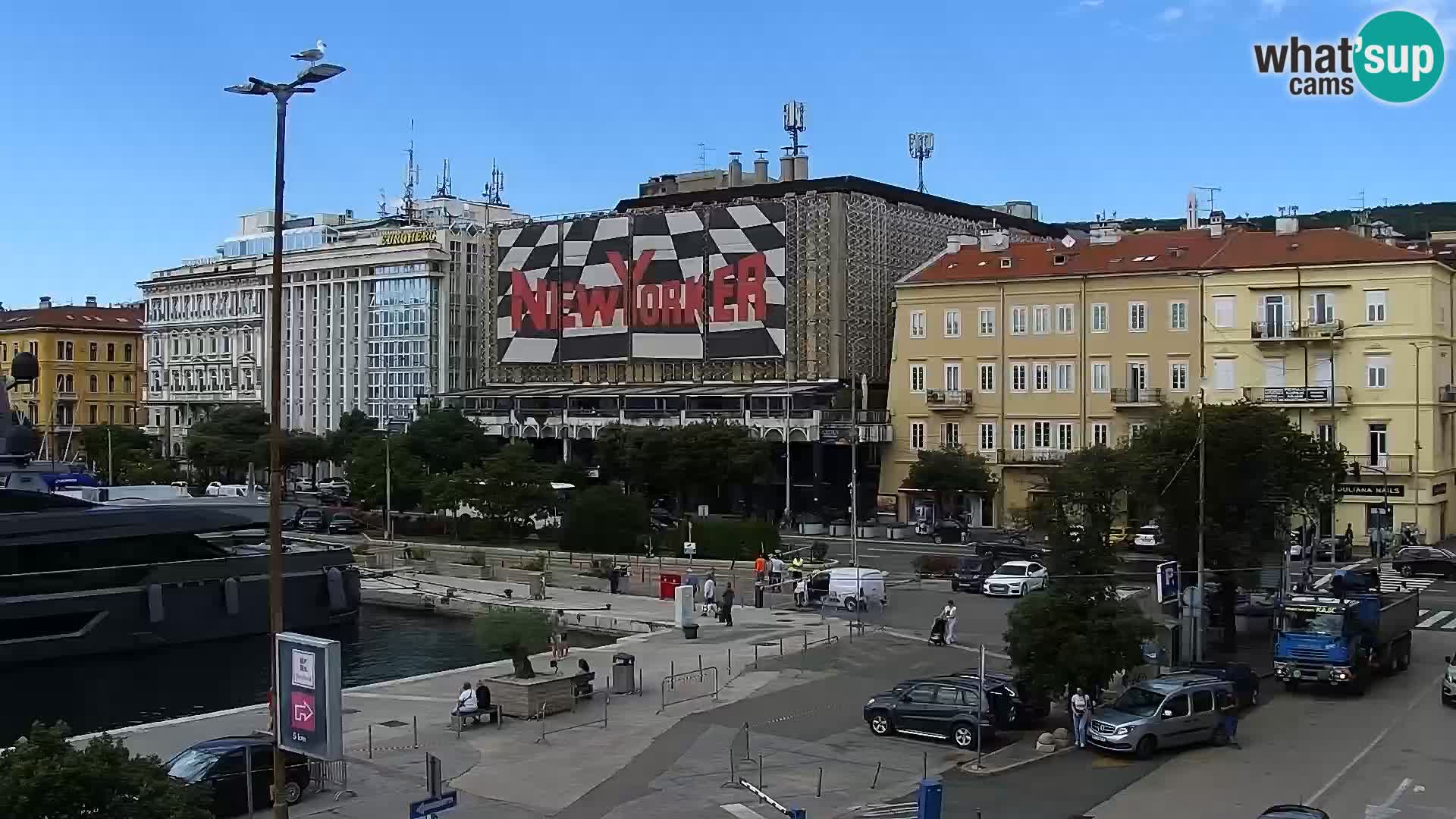 The Riva and Marina in Rijeka  – Live Webcam Croatia