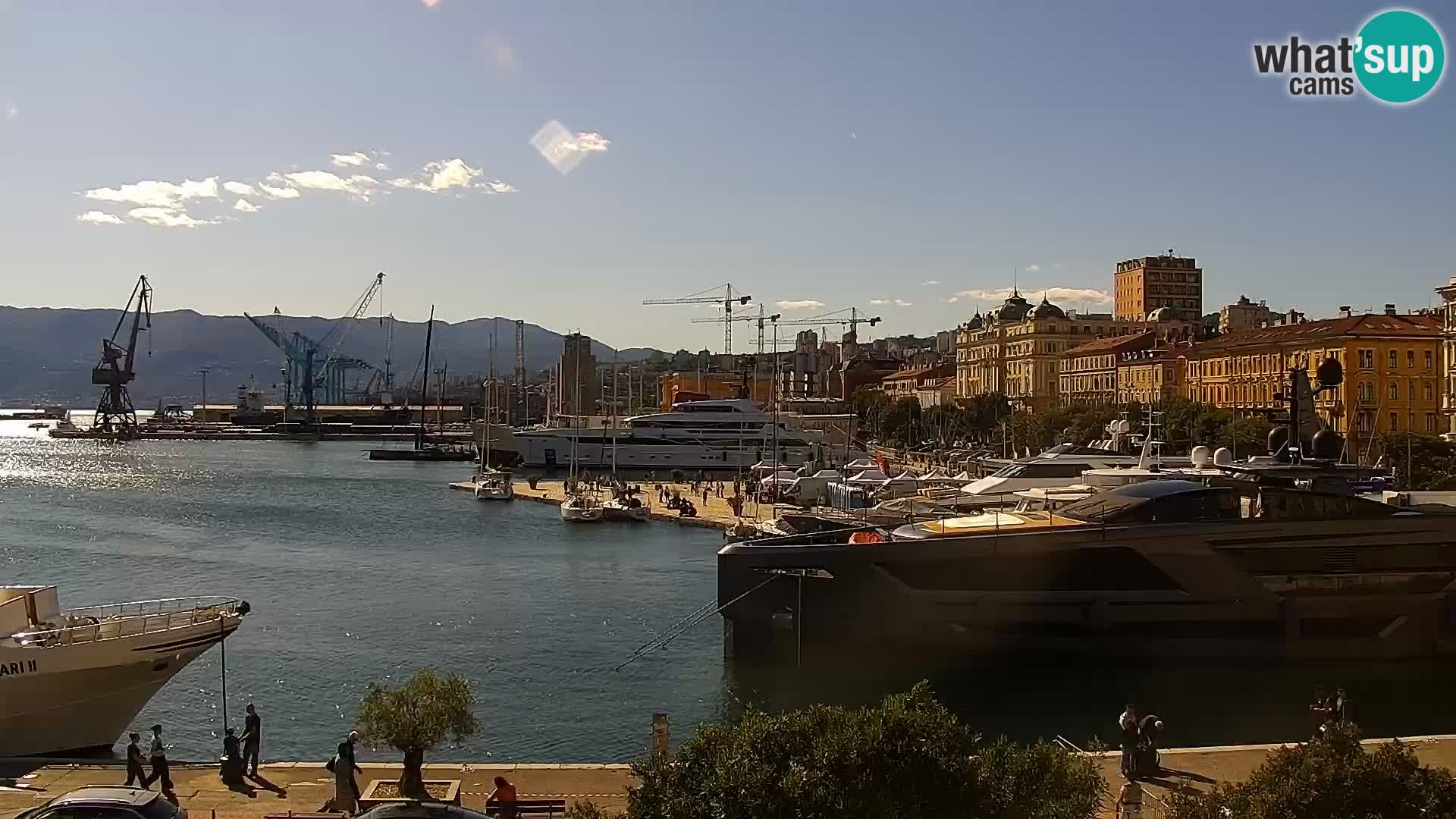 The Riva and Marina in Rijeka  – Live Webcam Croatia