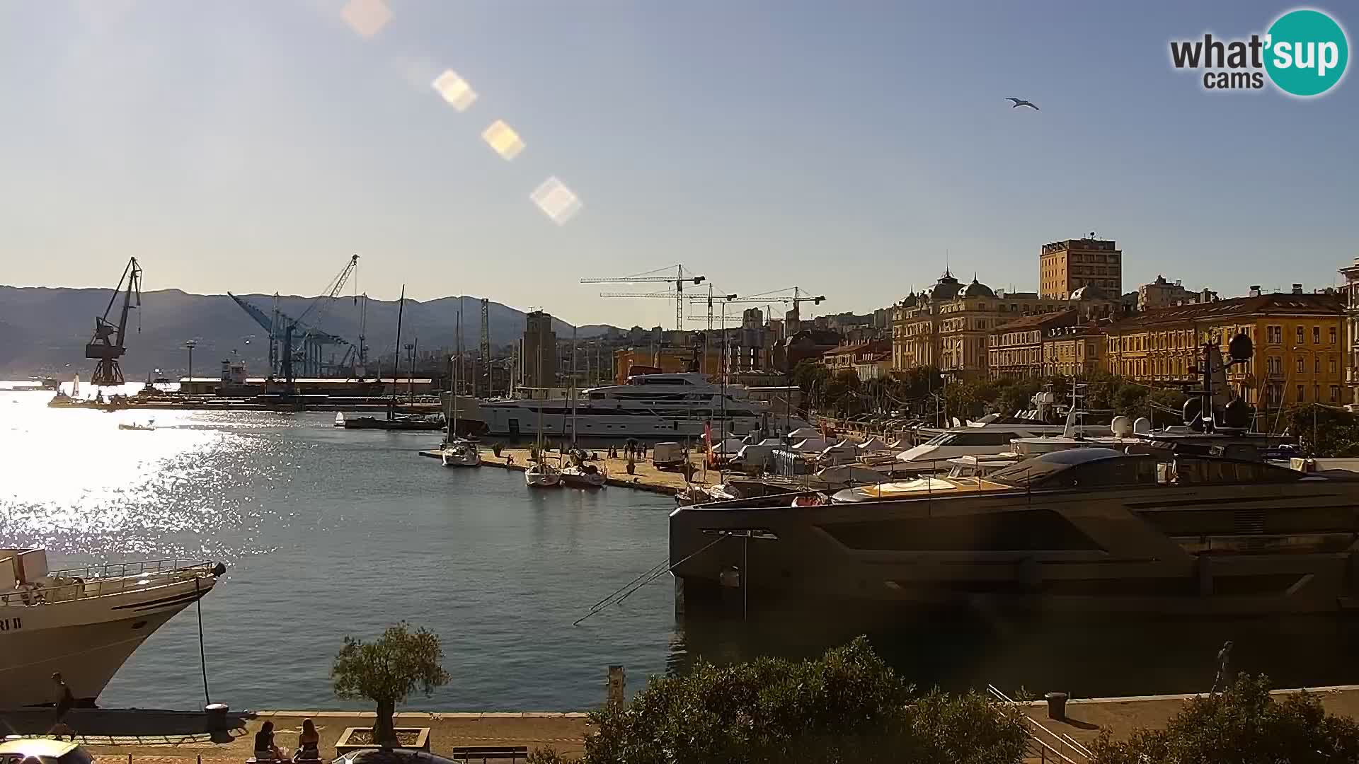 La Riva e la Marina a Rijeka (Fiume) – Live Webcam Croazia