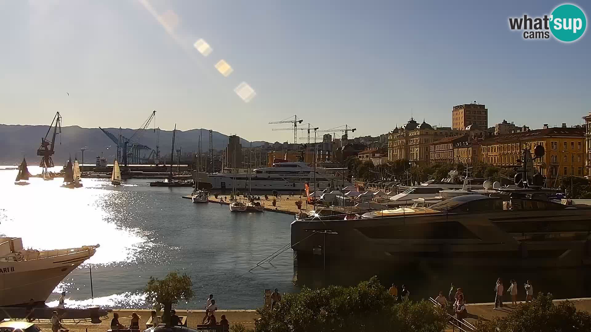 The Riva and Marina in Rijeka  – Live Webcam Croatia