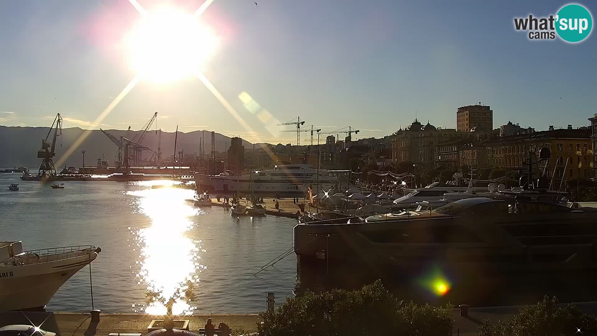 Die Riva und Marina in Rijeka – Live Webcam Kroatien