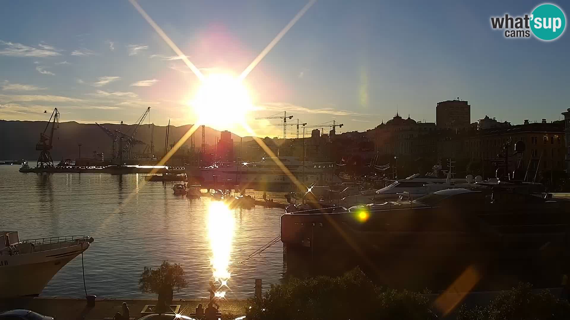 Die Riva und Marina in Rijeka – Live Webcam Kroatien
