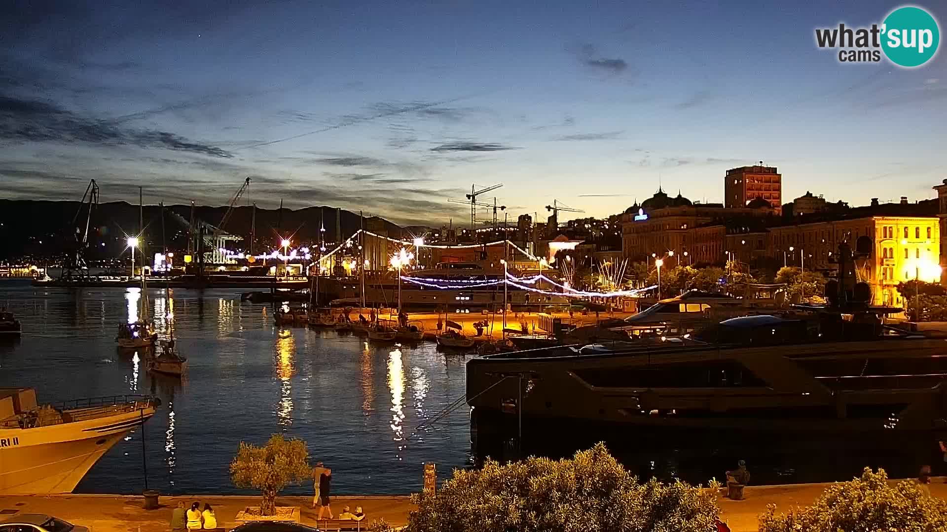 La Riva et Marina à Rijeka – Live Webcam Croatie