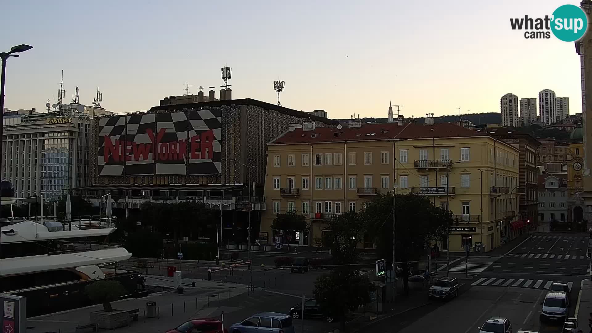 Die Riva und Marina in Rijeka – Live Webcam Kroatien