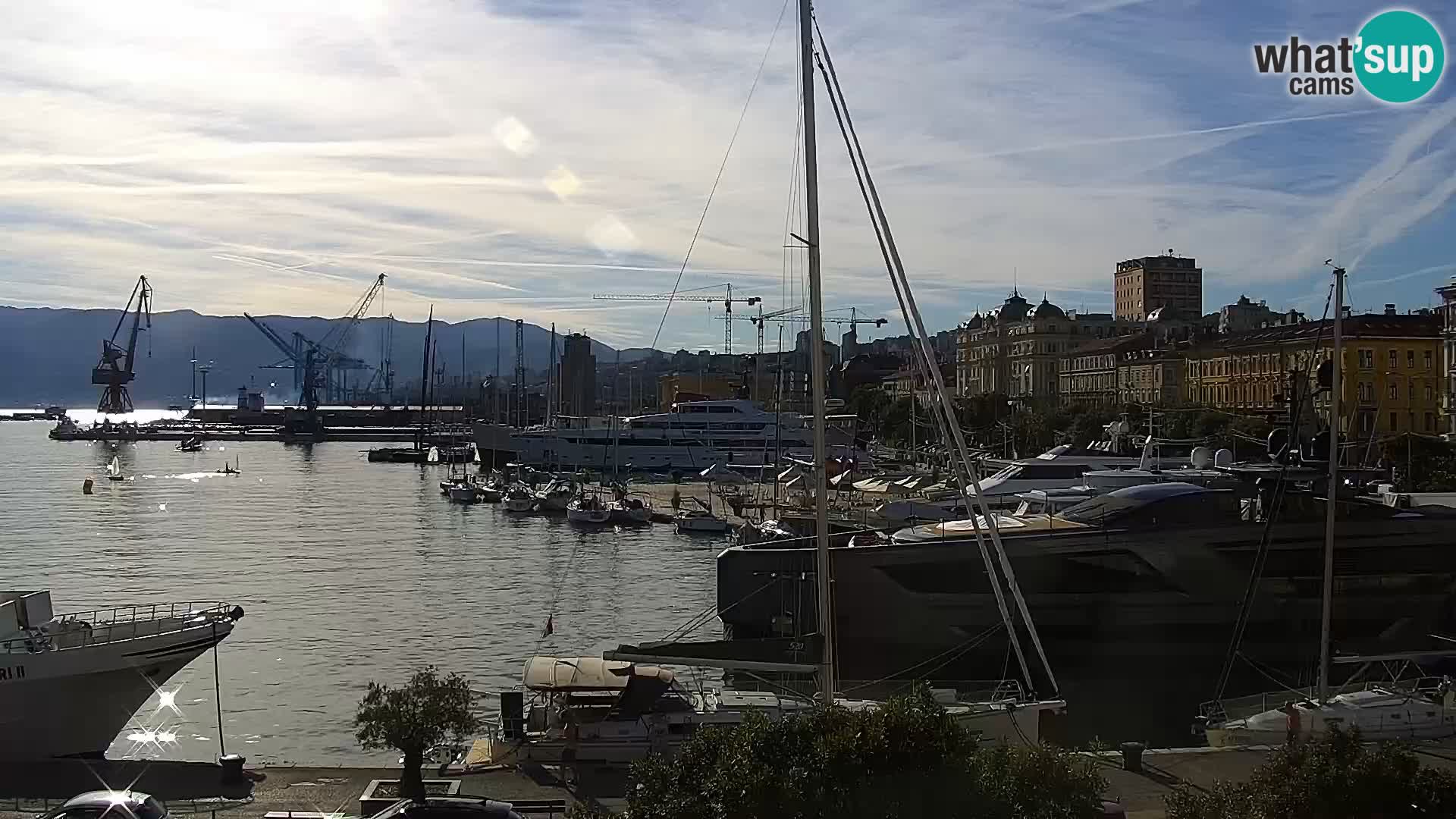 La Riva et Marina à Rijeka – Live Webcam Croatie