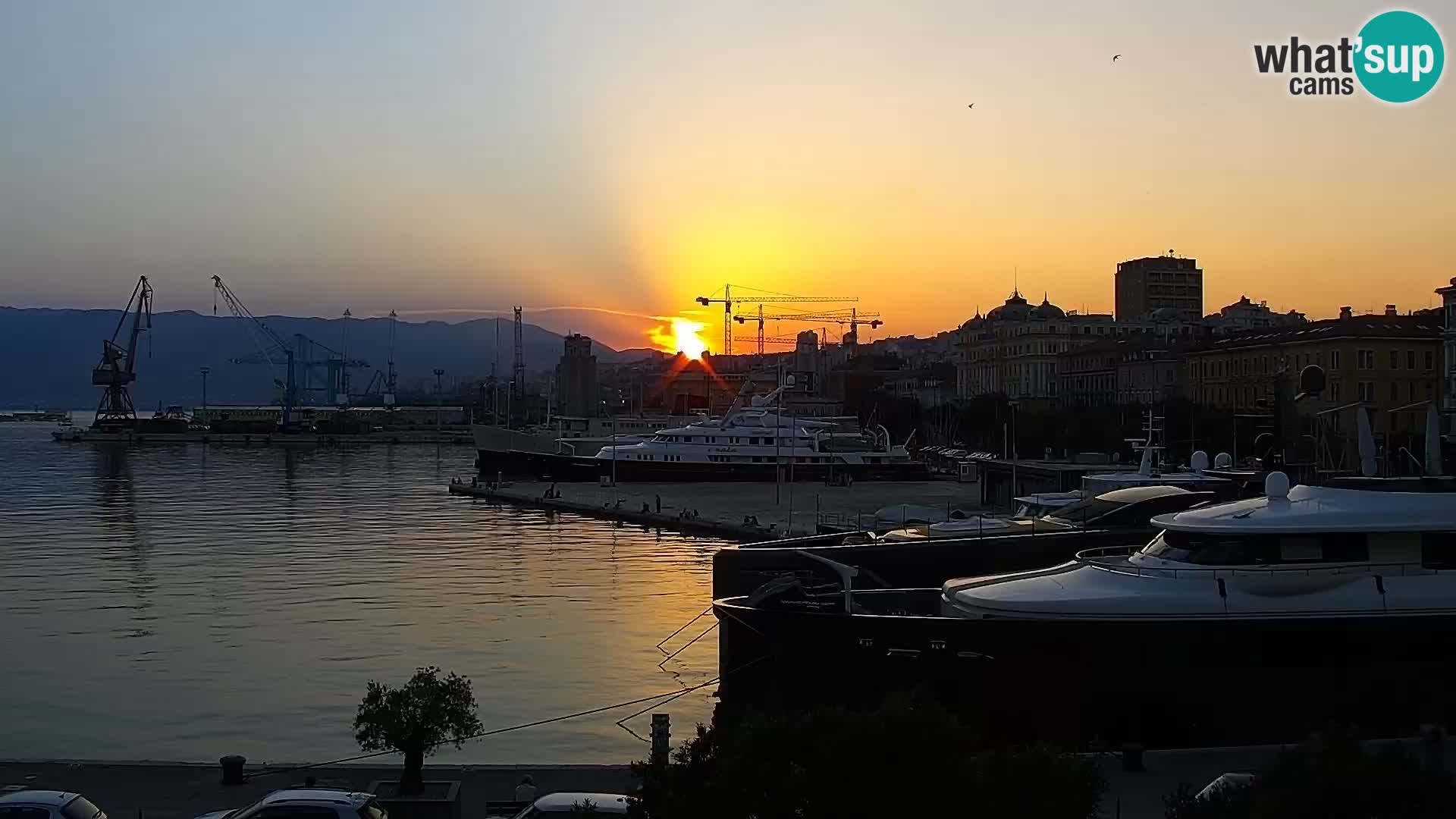 La Riva et Marina à Rijeka – Live Webcam Croatie