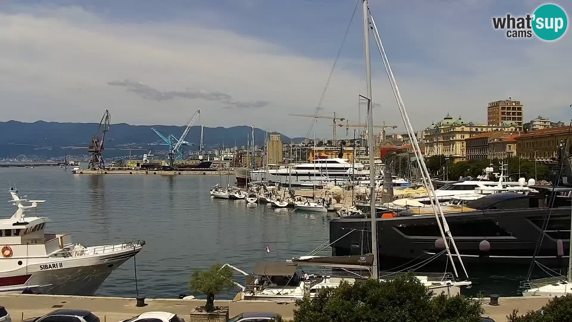 La Riva et Marina à Rijeka – Live Webcam Croatie