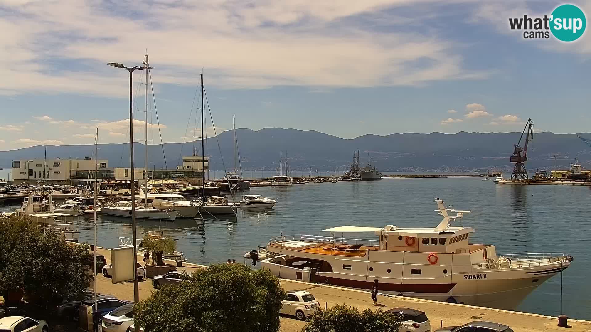 La Riva et Marina à Rijeka – Live Webcam Croatie