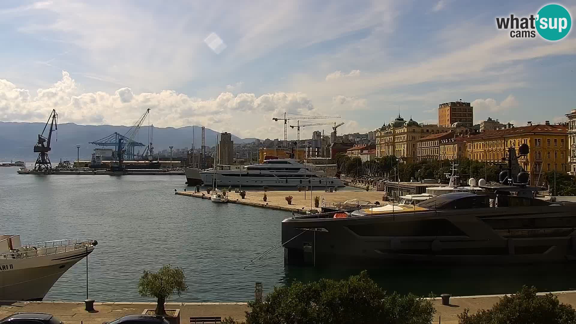 La Riva et Marina à Rijeka – Live Webcam Croatie