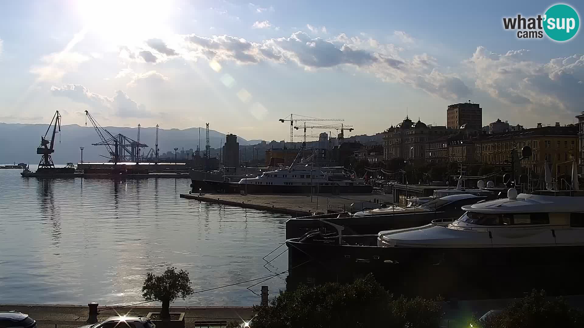 La Riva et Marina à Rijeka – Live Webcam Croatie